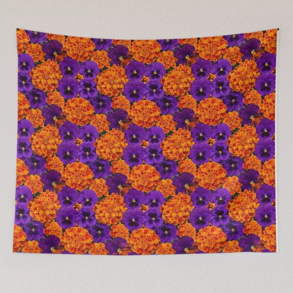 Item preview, Vibrant Purple and Orange Floral Pattern designed and sold by Owcomm.