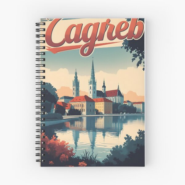 Item preview, Zagreb Croatia Vintage Travel Tourism designed and sold by TravelersGems.