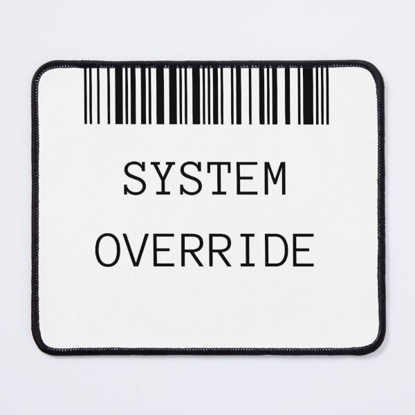 Item preview, Cyberpunk System Override Barcode Techwear T-Shirt designed and sold by ForgeAndFaith.