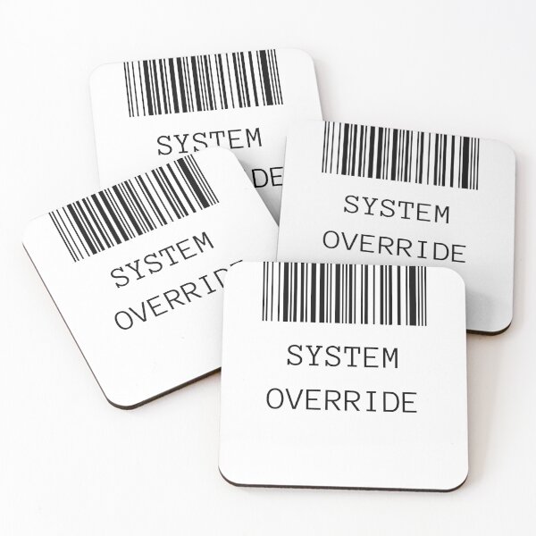 Item preview, Cyberpunk System Override Barcode Techwear T-Shirt designed and sold by ForgeAndFaith.
