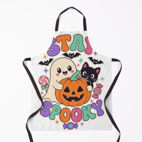 Item preview, Stay Spooky Kawaii Halloween Ghost, Black Cat & Pumpkin designed and sold by Tamarout.