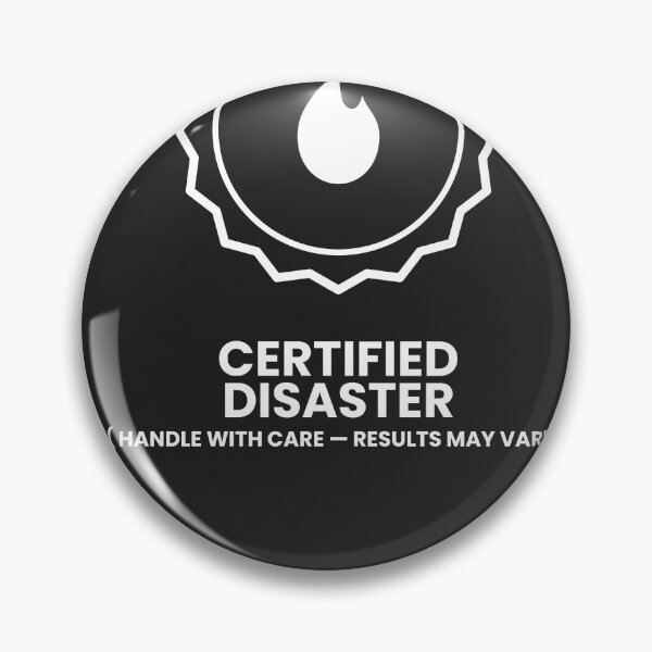 Item preview, Certified Disaster — White Text for Dark Colours designed and sold by Off Beat Tee Hut.