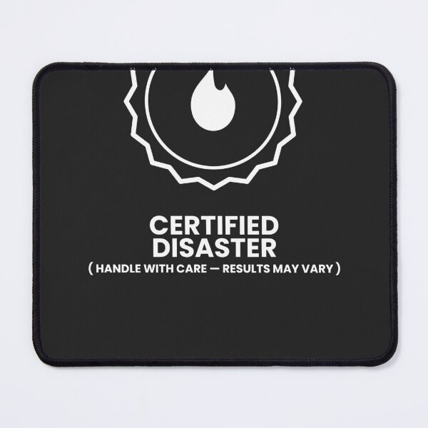 Item preview, Certified Disaster — White Text for Dark Colours designed and sold by Off Beat Tee Hut.