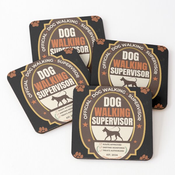 Item preview, Official Dog Walking Supervisor Funny Design designed and sold by Uvclick.