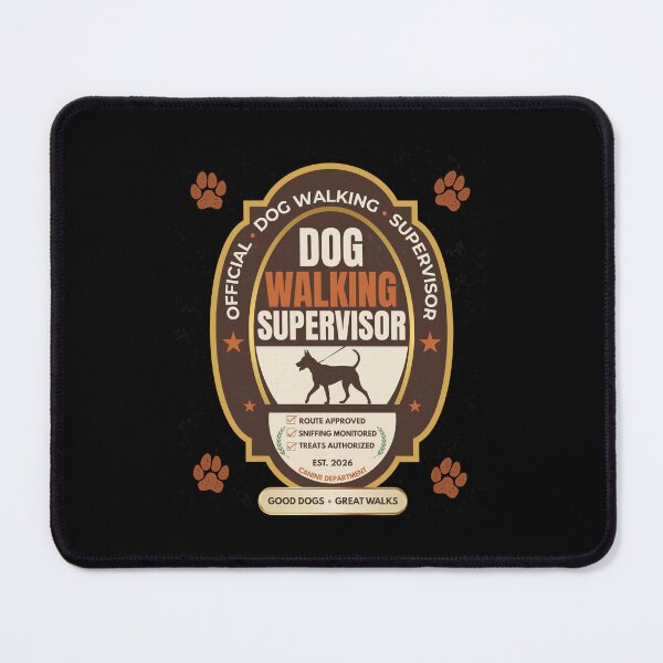 Item preview, Official Dog Walking Supervisor Funny Design designed and sold by Uvclick.