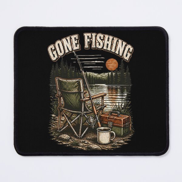 Item preview, Gone Fishing Vintage Lake Life Camper Apparel designed and sold by LeSoniPapaPrint.