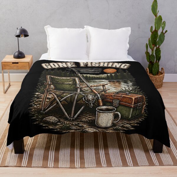 Item preview, Gone Fishing Vintage Lake Life Camper Apparel designed and sold by LeSoniPapaPrint.