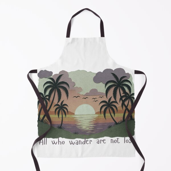 Item preview, All Who Wander Are Not Lost | Tropical Sunset Palm Tree Travel Art designed and sold by DonnaRaine.