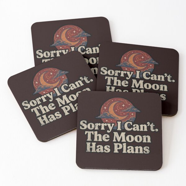 Item preview, Sorry I Can't The Moon Has Plans Vintage Celestial Moon Illustration designed and sold by FitEnvy.