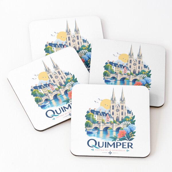 Item preview, Quimper sign with city landmarks designed and sold by Art of Sun.