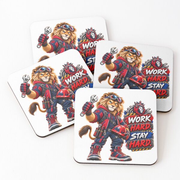 Item preview, Work Hard Stay Hard – Blue Collar Labor Day Lion - Funny Labor Day Worker Lion designed and sold by PRINYOS.