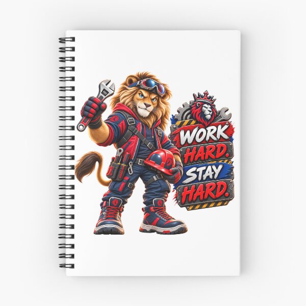 Item preview, Work Hard Stay Hard – Blue Collar Labor Day Lion - Funny Labor Day Worker Lion designed and sold by PRINYOS.