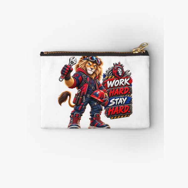 Item preview, Work Hard Stay Hard – Blue Collar Labor Day Lion - Funny Labor Day Worker Lion designed and sold by PRINYOS.