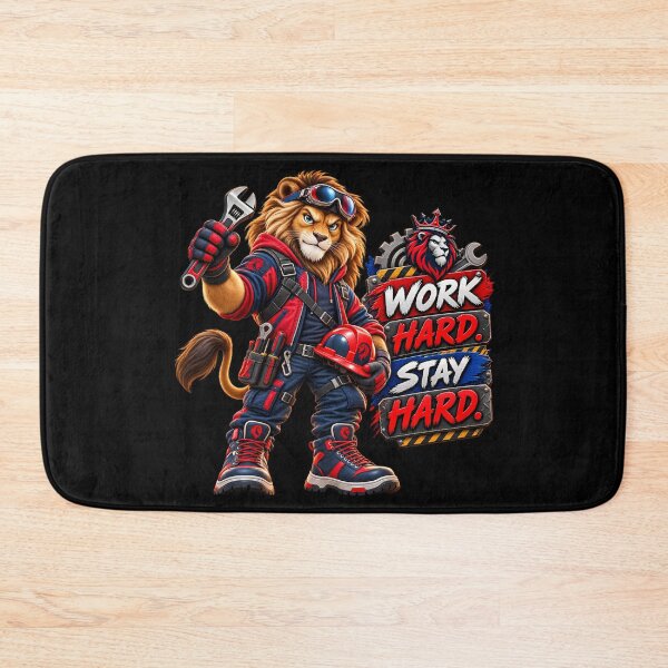 Item preview, Work Hard Stay Hard – Blue Collar Labor Day Lion - Funny Labor Day Worker Lion designed and sold by PRINYOS.