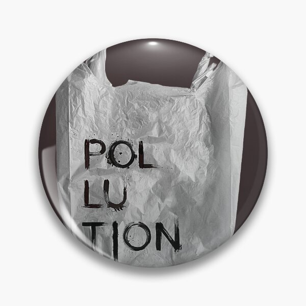 Item preview, Single-Use Pollution - Crumpled Plastic Bag Grunge Typography  designed and sold by Creatby7030.