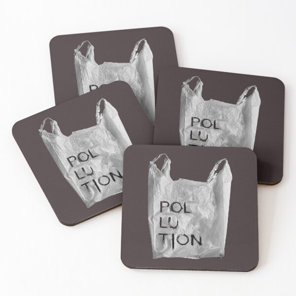Item preview, Single-Use Pollution - Crumpled Plastic Bag Grunge Typography  designed and sold by Creatby7030.