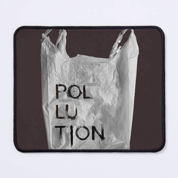 Item preview, Single-Use Pollution - Crumpled Plastic Bag Grunge Typography designed and sold by Creatby7030.