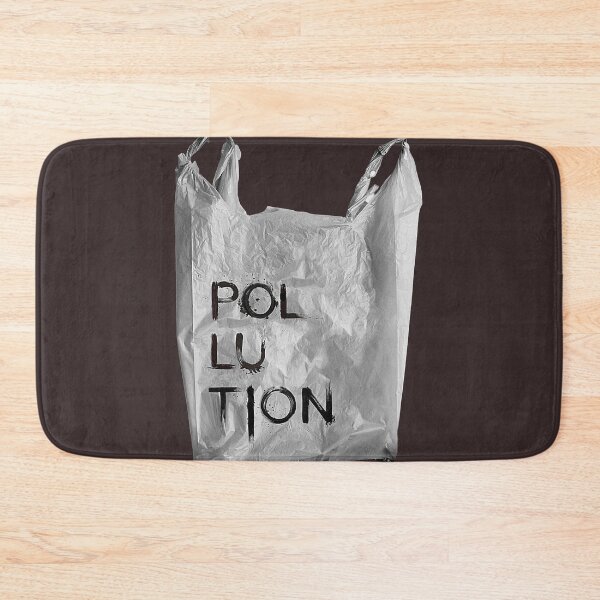 Item preview, Single-Use Pollution - Crumpled Plastic Bag Grunge Typography  designed and sold by Creatby7030.