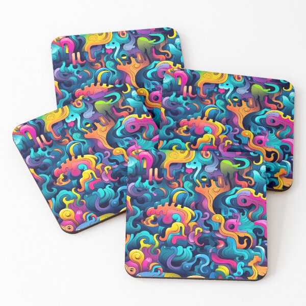 Item preview, Graffiti-Inspired Vibrant Colorful Abstract Shapes Designs Art  designed and sold by DEC02.