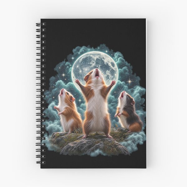 Item preview, Three Guinea Pigs Howling At The Moon - Funny Cosmic Meme designed and sold by Neurospicy Trolls.