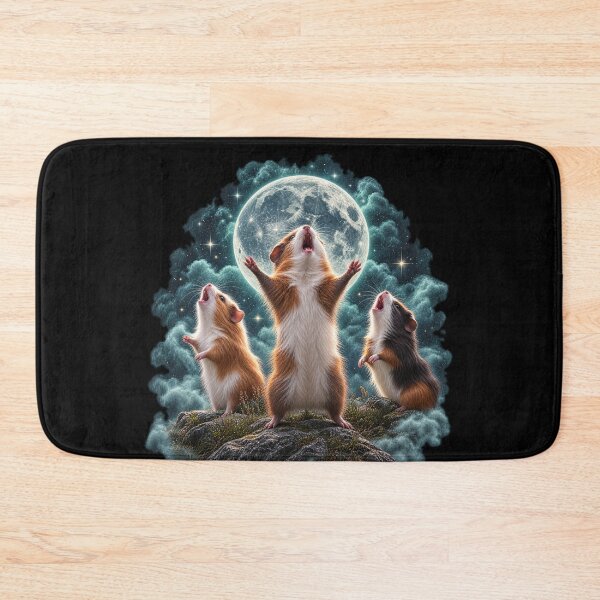 Item preview, Three Guinea Pigs Howling At The Moon - Funny Cosmic Meme designed and sold by Neurospicy Trolls.