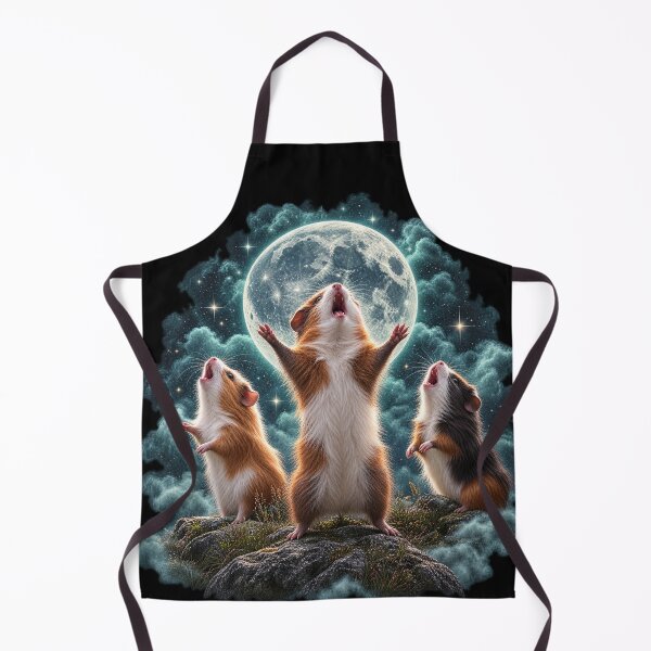 Item preview, Three Guinea Pigs Howling At The Moon - Funny Cosmic Meme designed and sold by Neurospicy Trolls.