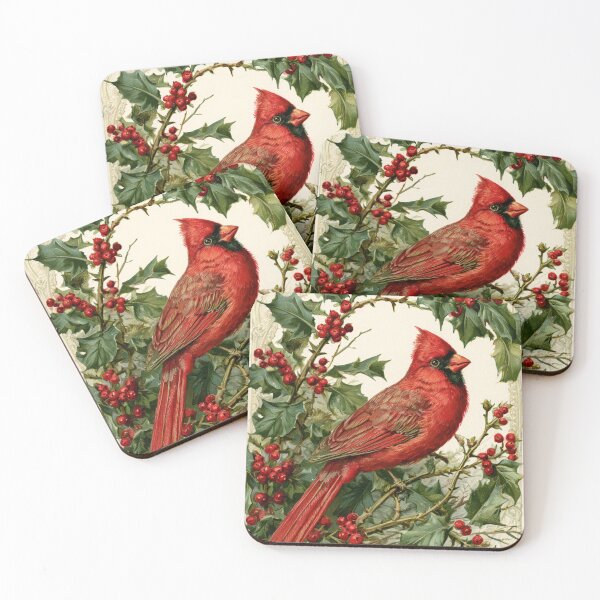 Item preview, Vintage Cardinal Christmas card designed and sold by MendaciousMina.