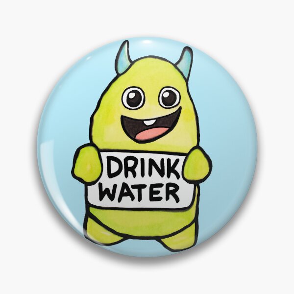 Item preview, Drink Water Monster designed and sold by Rachel Kenaston.