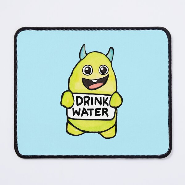 Item preview, Drink Water Monster designed and sold by Rachel Kenaston.