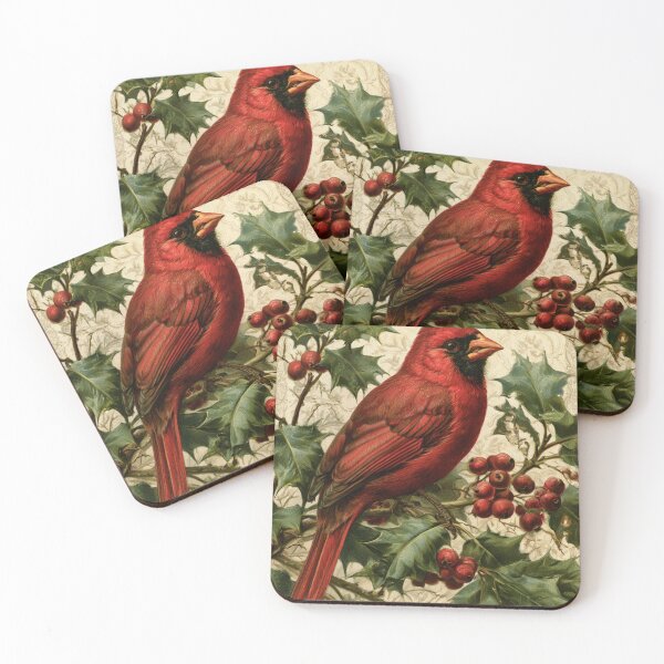 Item preview, Vintage Cardinal Christmas card designed and sold by MendaciousMina.