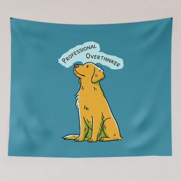 Item preview, Professional Overthinker Golden Retriever designed and sold by MZS Studio.