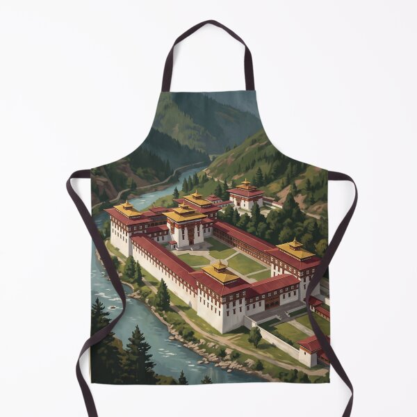 Item preview, Thimphu Bhutan Vintage Travel Art – Buddha Dordenma & Himalayan Valley designed and sold by Bomax121.