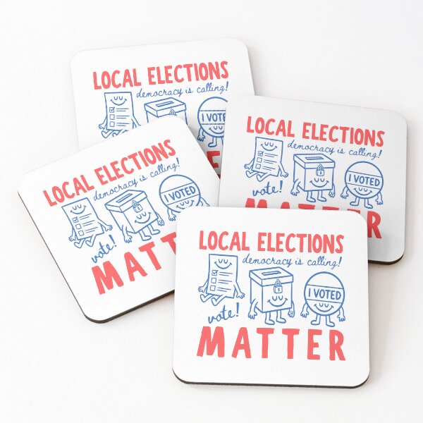 Item preview, Local Elections Matter Retro Doodle Voting Art designed and sold by MelBarrerahh.