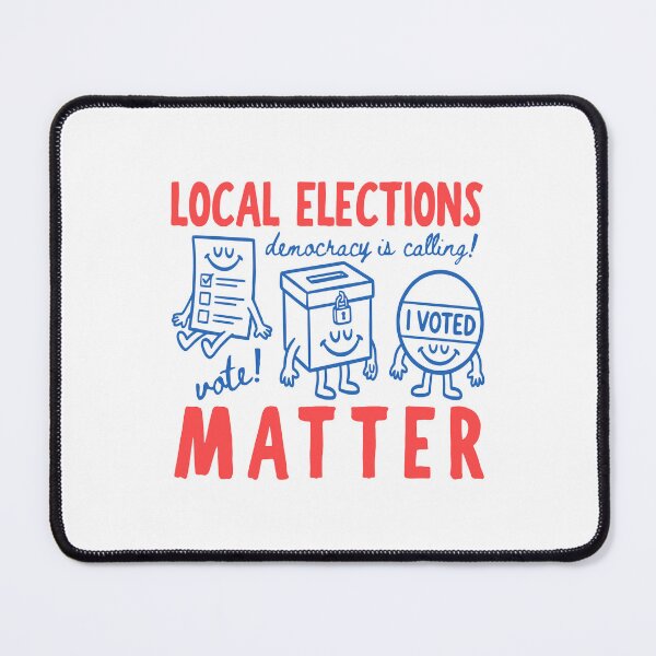 Item preview, Local Elections Matter Retro Doodle Voting Art designed and sold by MelBarrerahh.