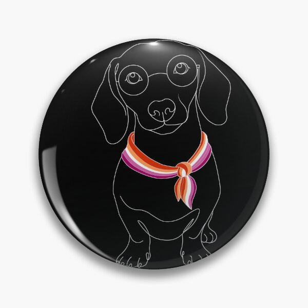 Item preview, Minimalist Dachshund with Glasses & Lesbian Bandana designed and sold by TrueColorAr.