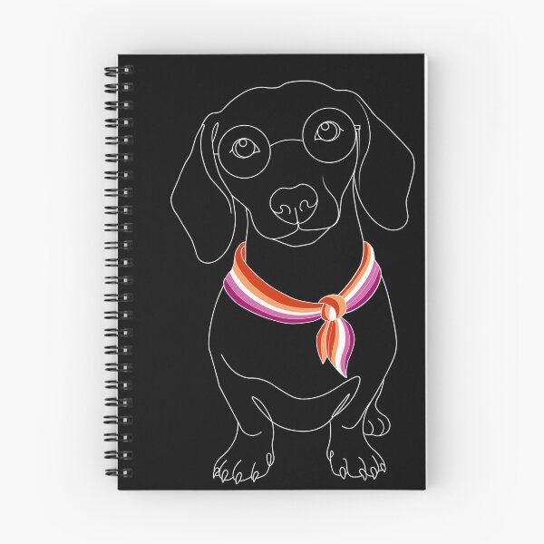 Item preview, Minimalist Dachshund with Glasses & Lesbian Bandana designed and sold by TrueColorAr.