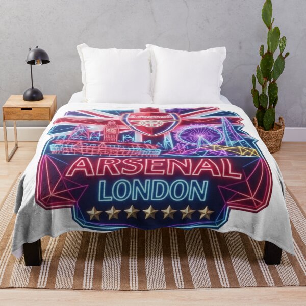 Item preview, Geometric Neon Arsenal Crest with London Landmarks designed and sold by annaarthk.