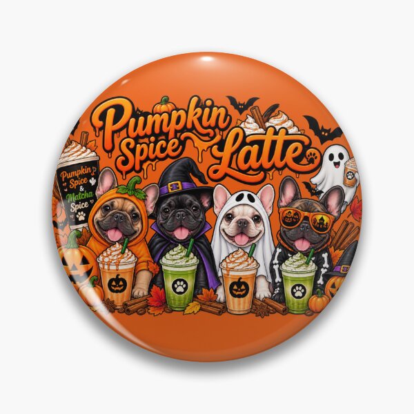 Item preview, Pumpkin Spice Latte French Bulldogs Halloween | Cute Spooky Dog Fall Design designed and sold by passiveink.