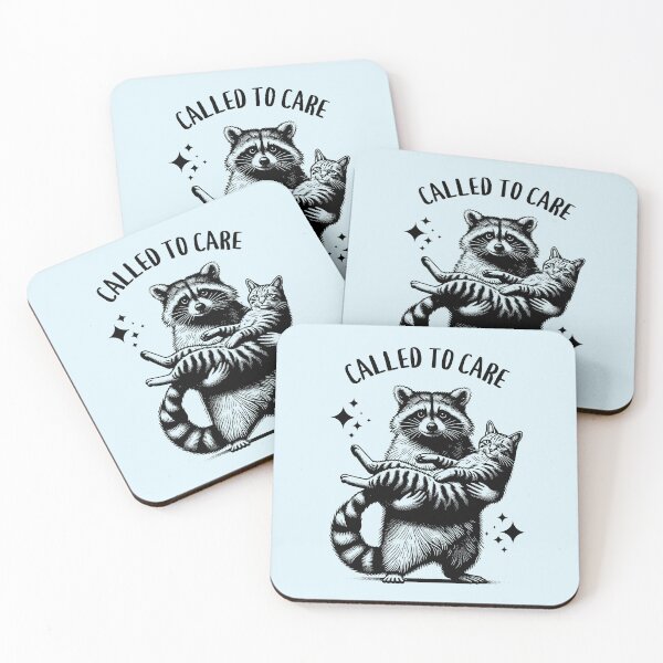 Item preview, Called to Care Raccoon and Cat Animal Lover designed and sold by Sachie's Studio.