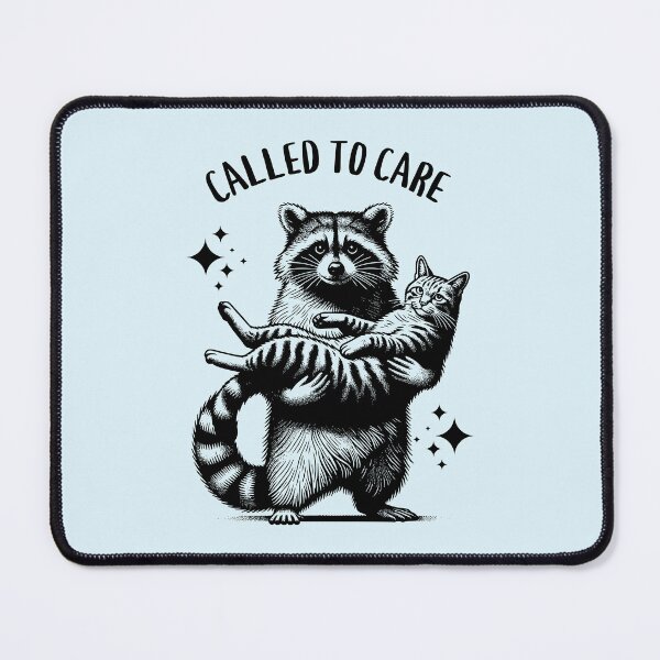 Item preview, Called to Care Raccoon and Cat Animal Lover designed and sold by Sachie's Studio.