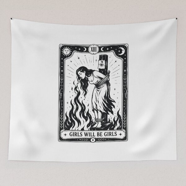 Item preview, Girls Will Be Girls Witch Feminist Halloween designed and sold by MelBarrerahh.
