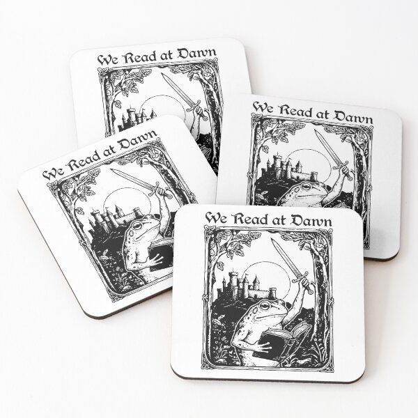 Item preview, We Read At Dawn Bookish Sword Frog Reader Art designed and sold by MelBarrerahh.