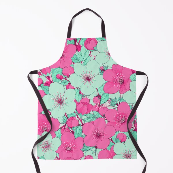 Item preview, Pink and Mint Cherry Blossom Floral Pattern designed and sold by Owcomm.