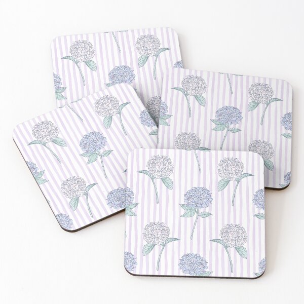 Item preview, Southampton Summer Stripes (Watercolor Hydrangeas) designed and sold by staceylehman.
