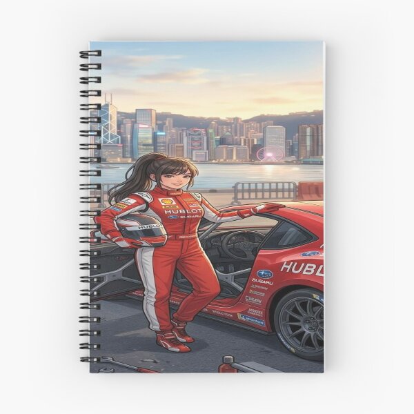 Item preview, Anime pilot next to his red sports car in Hong Kong Port designed and sold by JMAVILA ART.