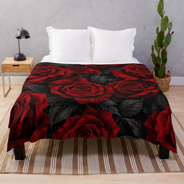 Item preview, Dark Red Roses Floral Pattern designed and sold by Owcomm.