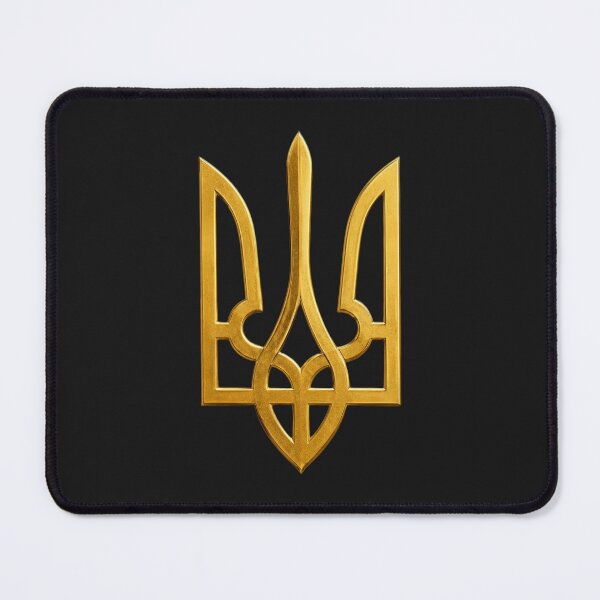 Item preview, Aesthetic Gold Tryzub Ukrainian Coat of Arms Minimalist designed and sold by mimikaka.