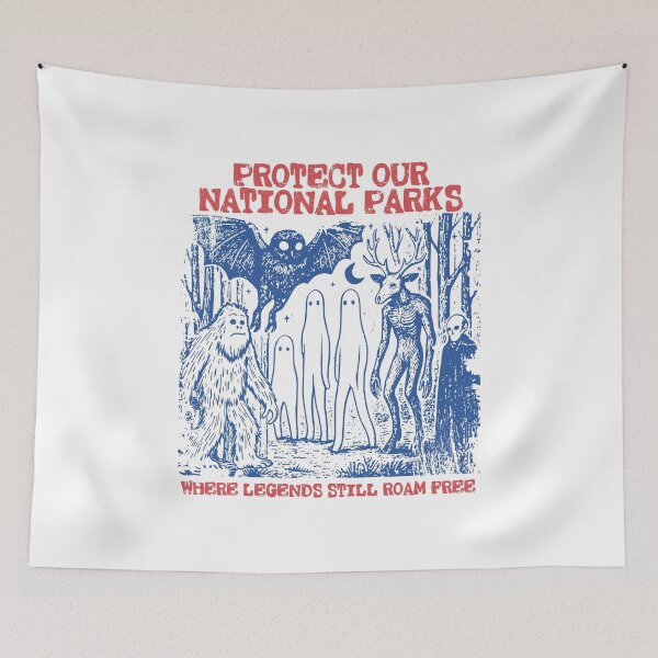 Item preview, Cryptid National Parks Vintage Protect Art designed and sold by MelBarrerahh.