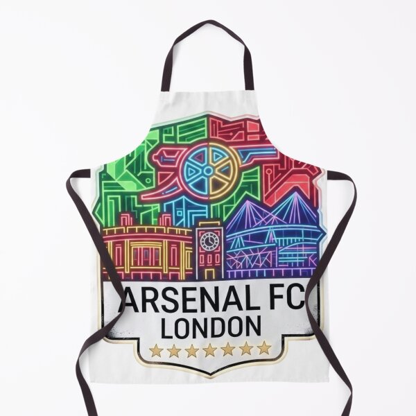Item preview, Geometric Neon Arsenal Crest with London Landmarks designed and sold by annaarthk.