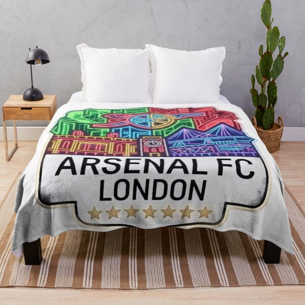 Item preview, Geometric Neon Arsenal Crest with London Landmarks designed and sold by annaarthk.